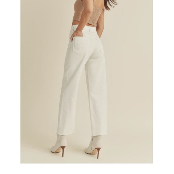 JUST BLACK NAUTICAL WIDE LEG DENIM IN CAMEL - Picture 2 of 7